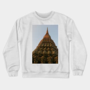 2nd Buddha stupa reaching symmetric in the clear sky. Crewneck Sweatshirt